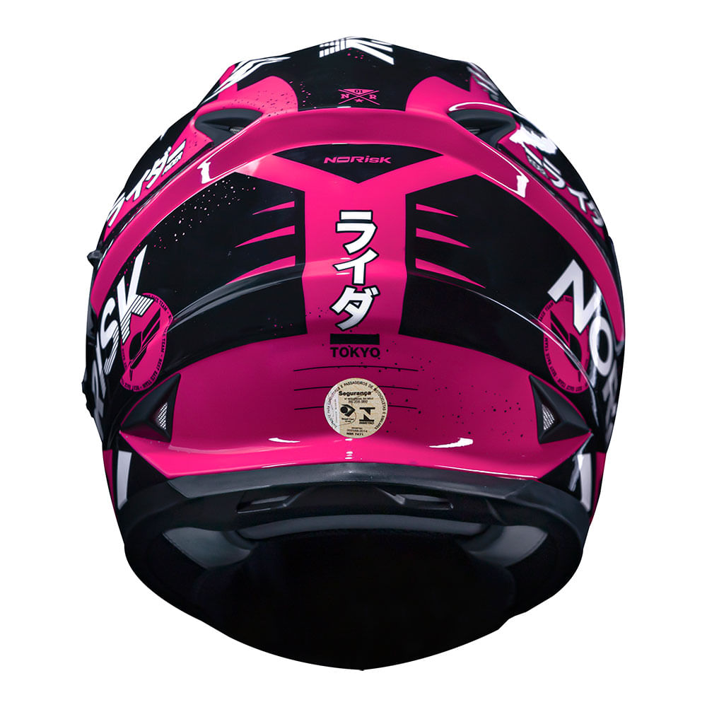 CAPACETE NORISK SOUL TOKYO ROSA - Imagem 3