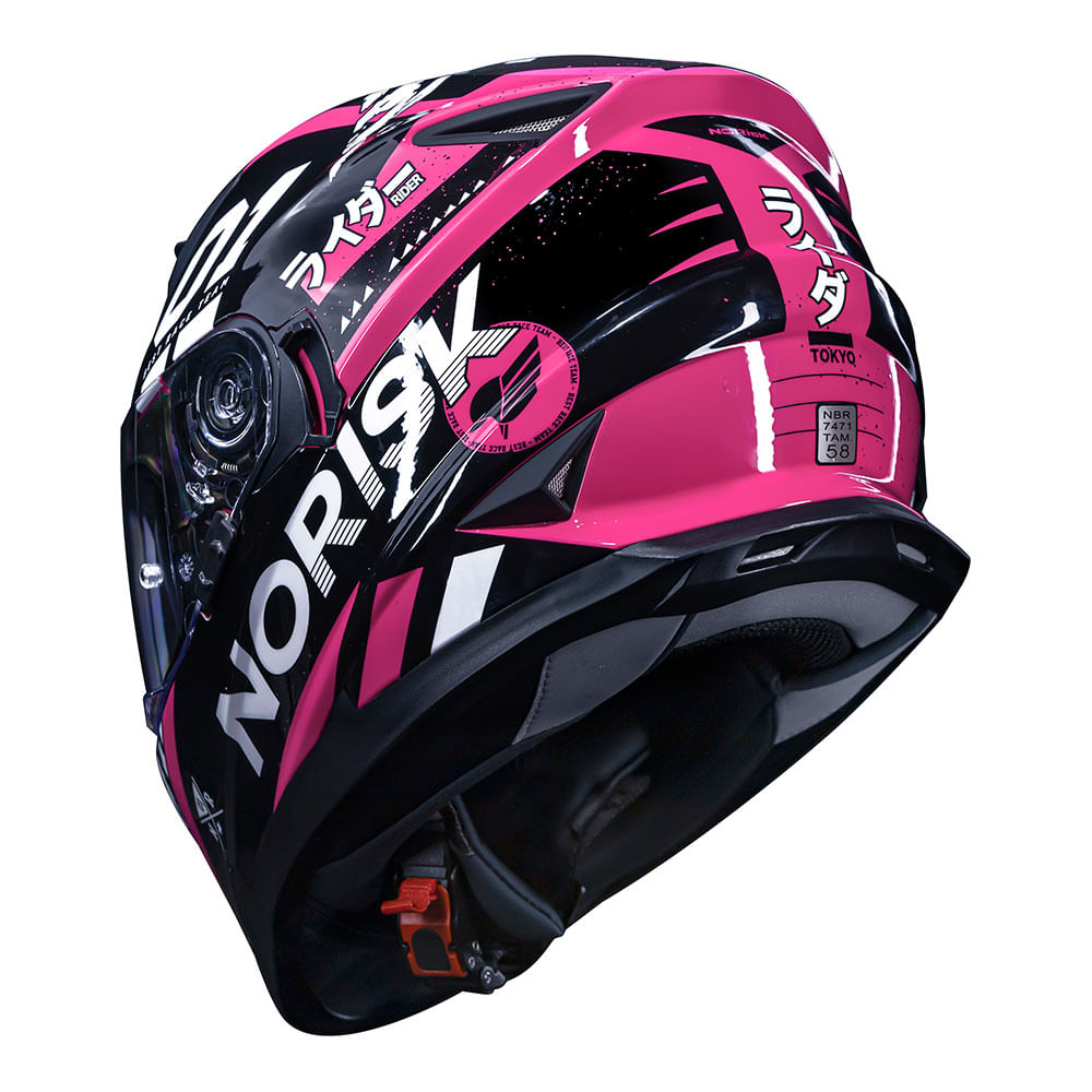 CAPACETE NORISK SOUL TOKYO ROSA - Imagem 6