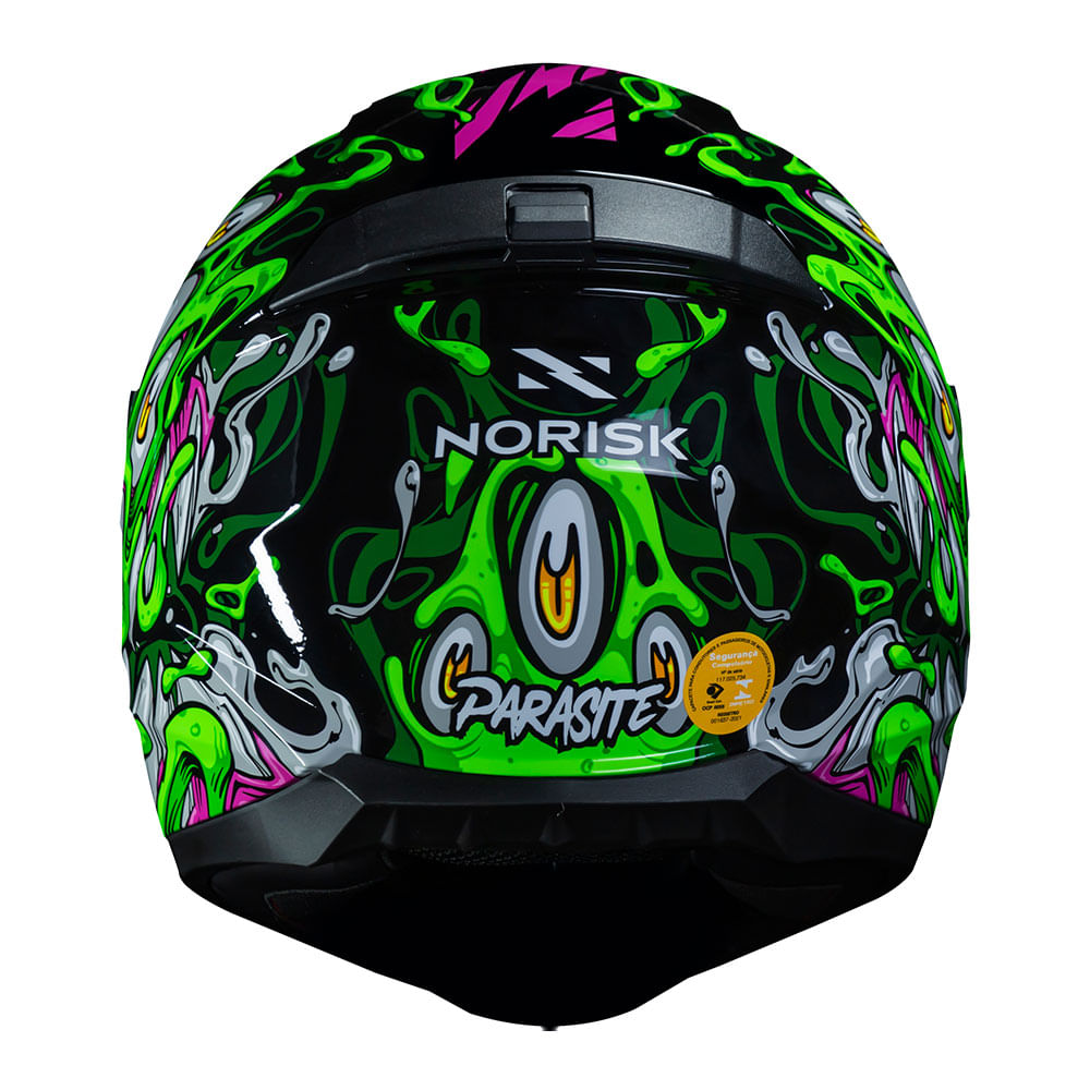 CAPACETE NORISK RAZOR PARASITE VERDE - Imagem 8
