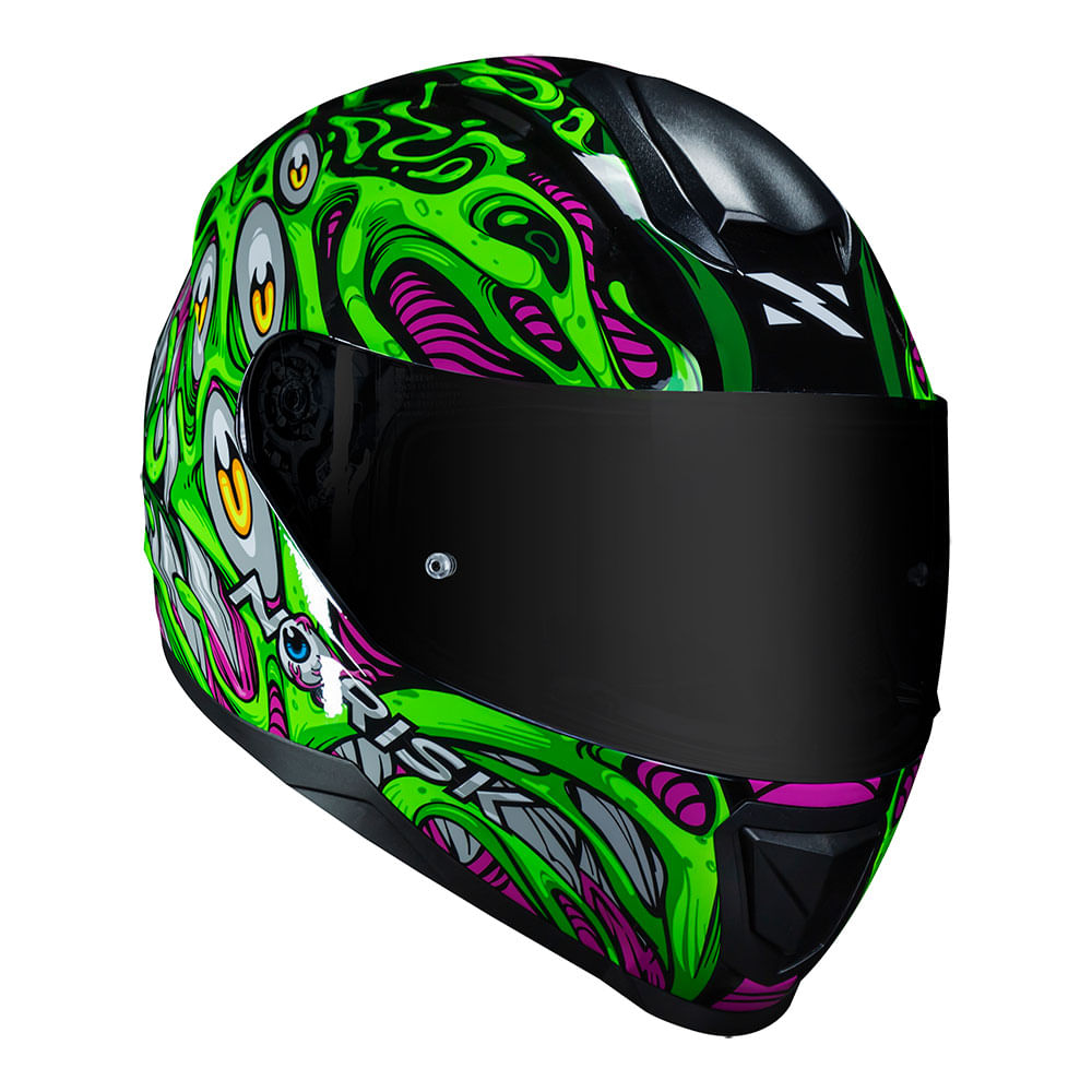 CAPACETE NORISK RAZOR PARASITE VERDE - Imagem 6