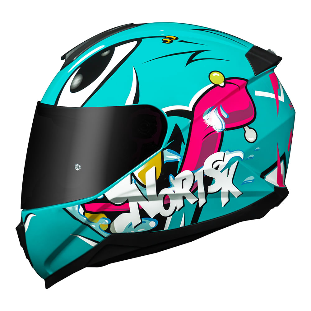 CAPACETE NORISK CAPACETE RAZOR MAD AZUL - Imagem 6