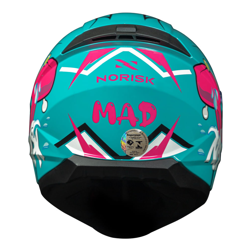 CAPACETE NORISK CAPACETE RAZOR MAD AZUL - Imagem 7