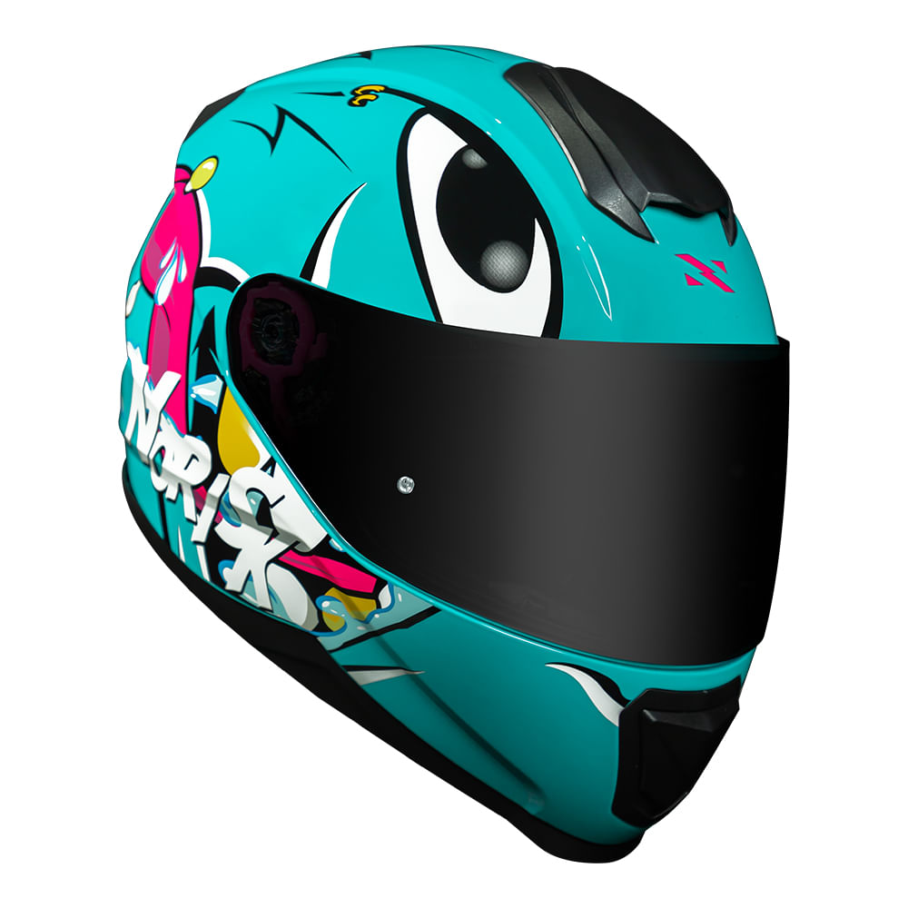 CAPACETE NORISK CAPACETE RAZOR MAD AZUL - Imagem 4