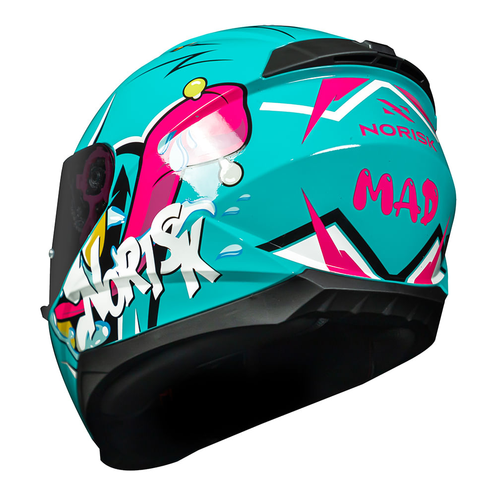 CAPACETE NORISK CAPACETE RAZOR MAD AZUL - Imagem 5