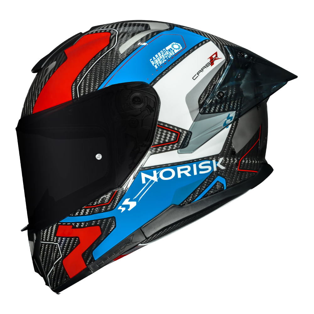 CAPACETE NORISK CARBON R RIDER AZUL - Imagem 9