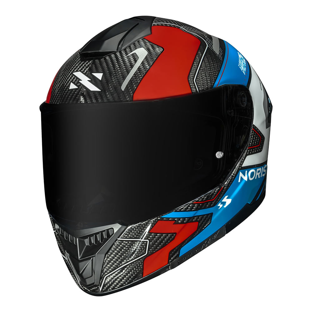 CAPACETE NORISK CARBON R RIDER AZUL - Imagem 3