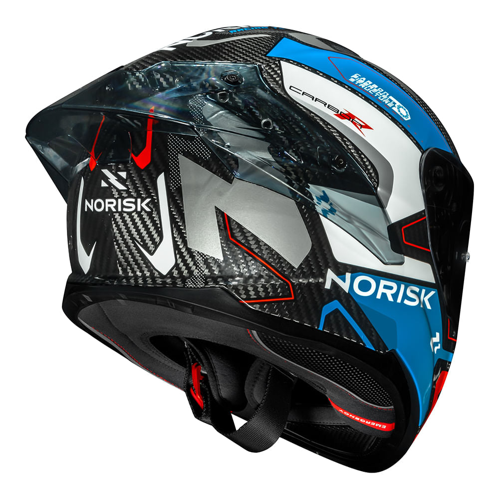 CAPACETE NORISK CARBON R RIDER AZUL - Imagem 6