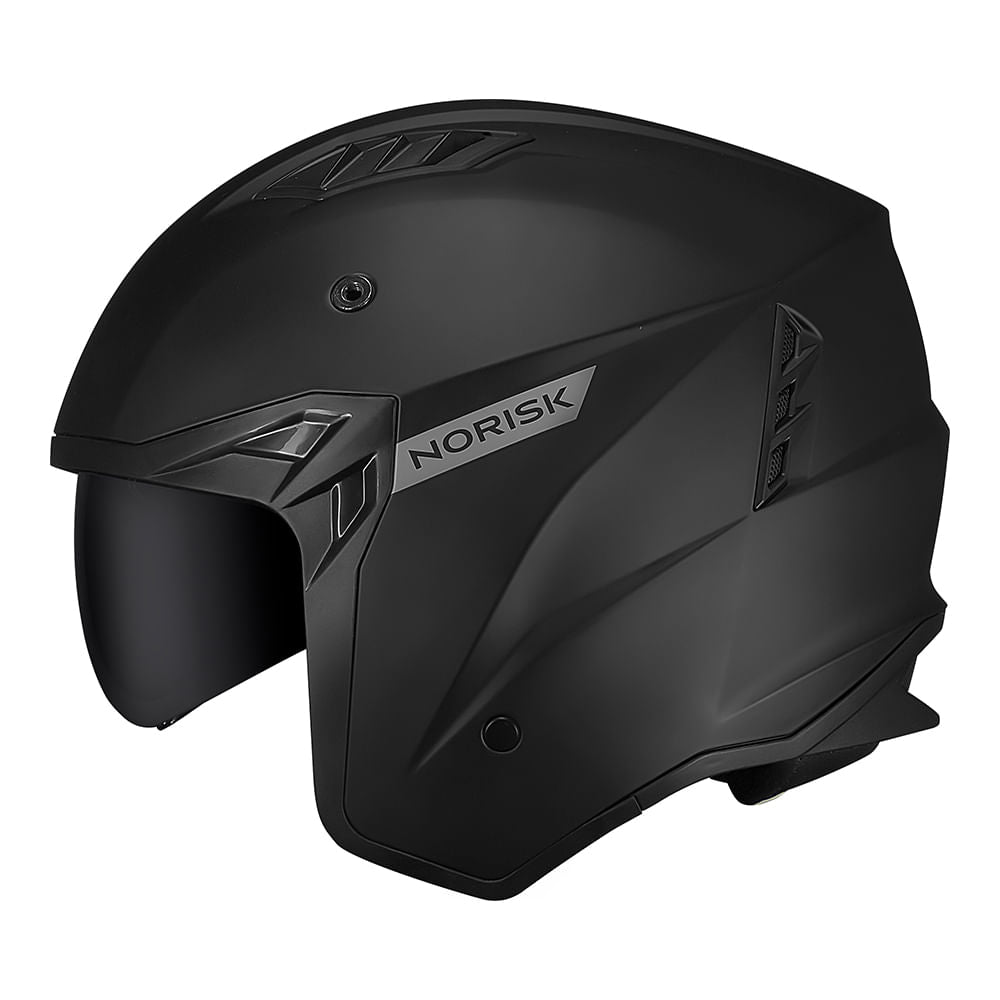 CAPACETE NORISK DARTH II MONOCOLOR PRETO FOSCO - Imagem 11