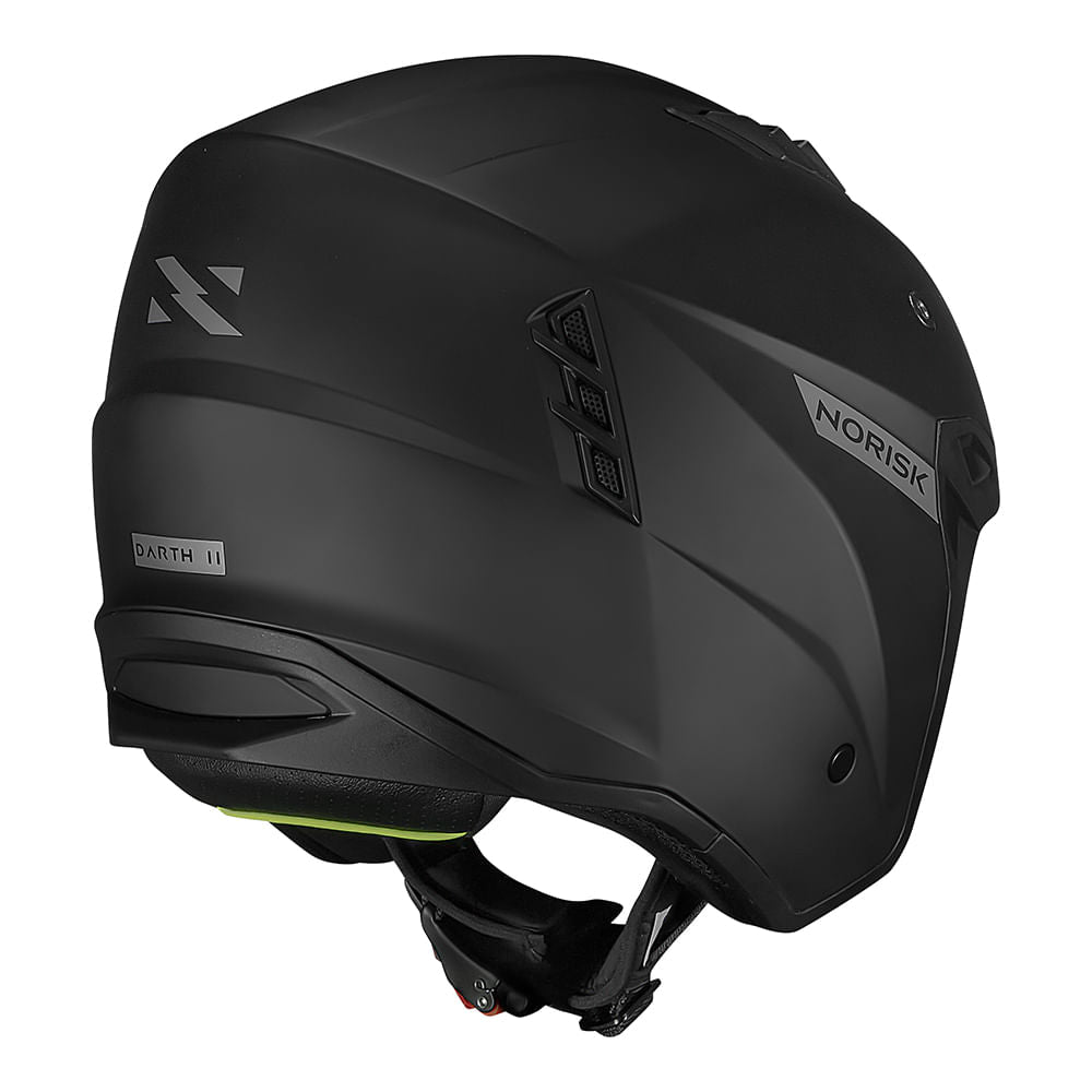 CAPACETE NORISK DARTH II MONOCOLOR PRETO FOSCO - Imagem 18