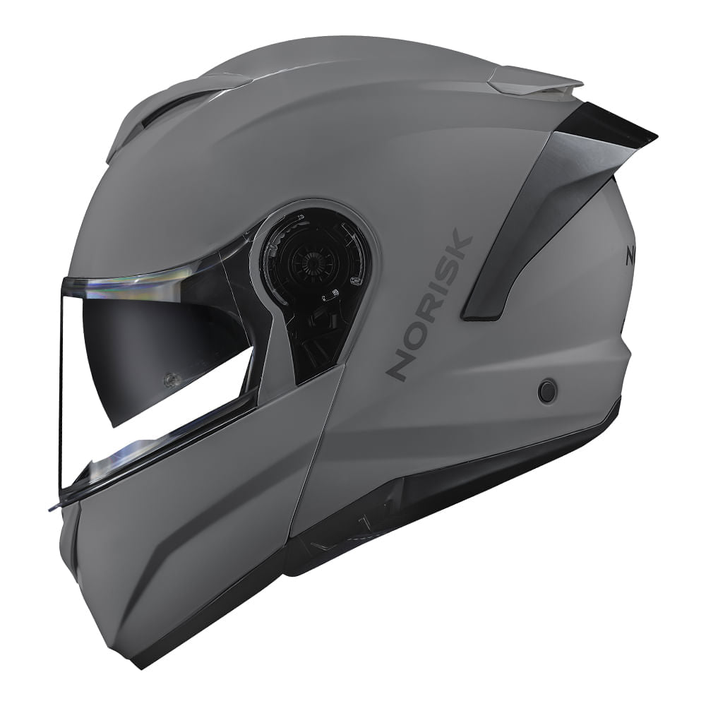 CAPACETE NORISK FORCE II MONOCOLOR NARDO CINZA - Imagem 2