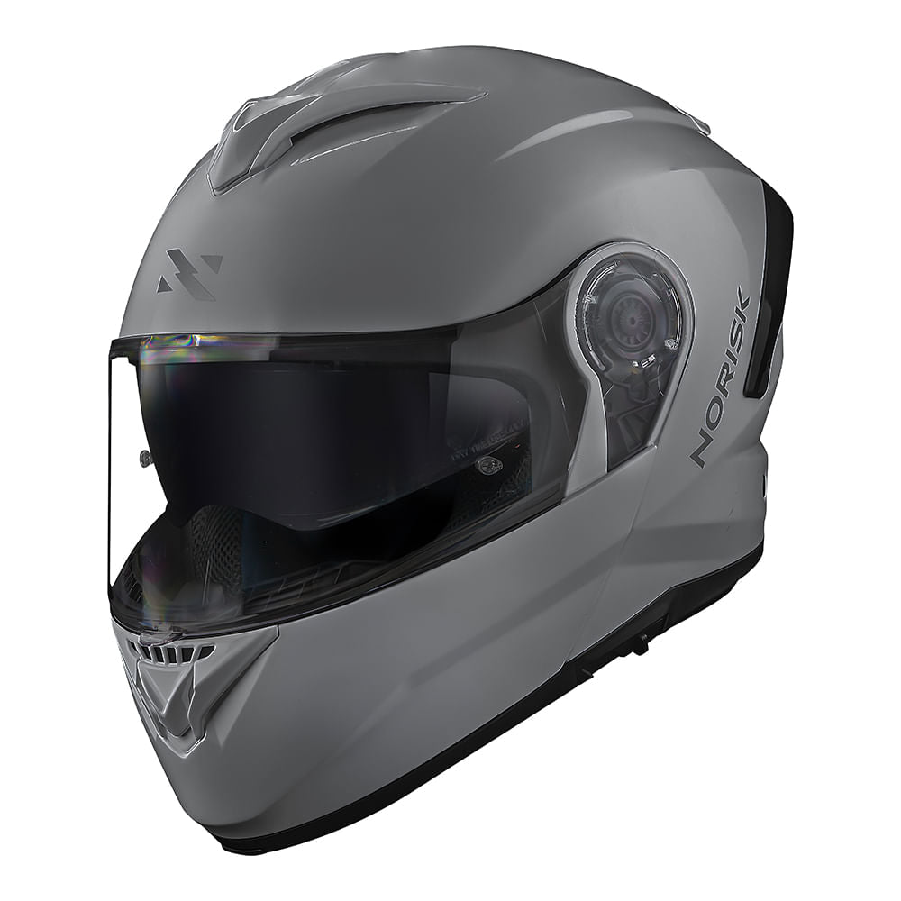 CAPACETE NORISK FORCE II MONOCOLOR NARDO CINZA - Imagem 9
