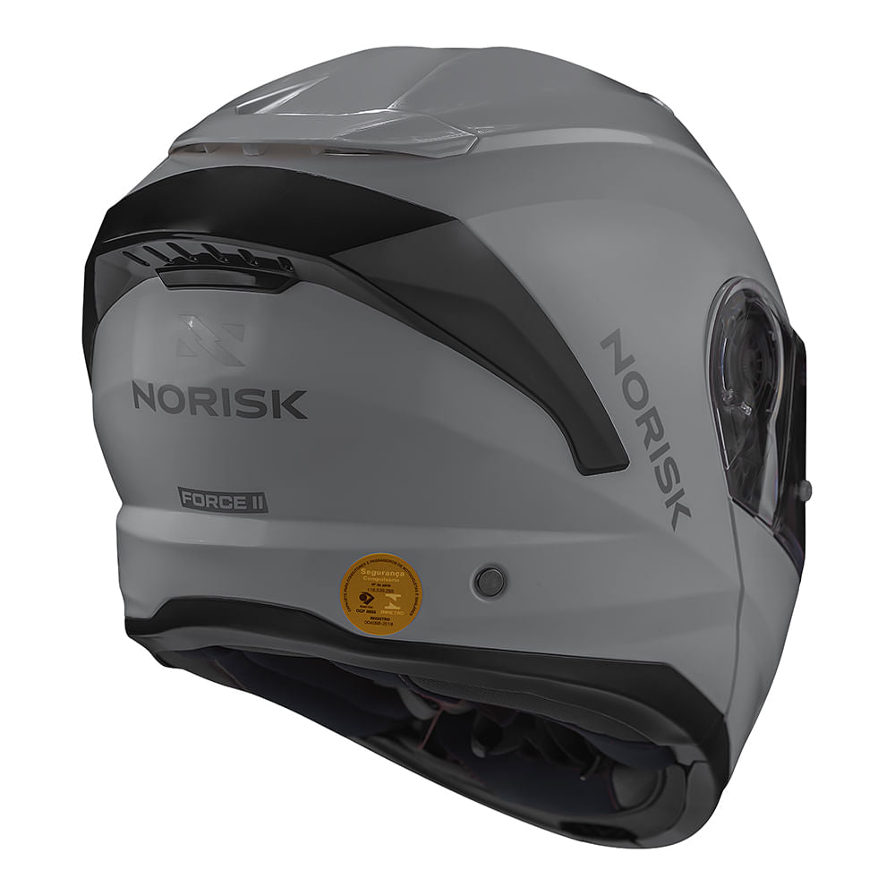 CAPACETE NORISK FORCE II MONOCOLOR NARDO CINZA - Imagem 12