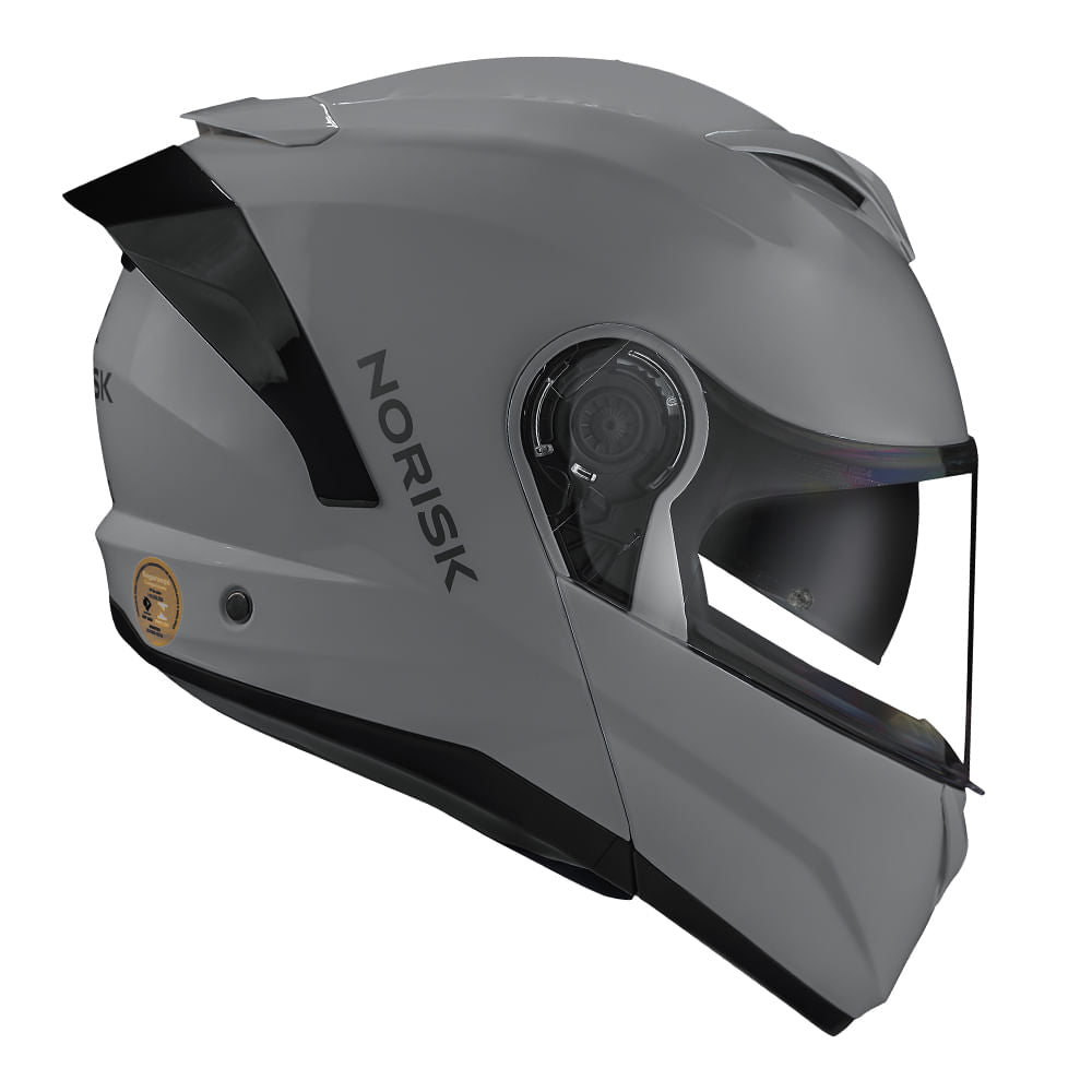CAPACETE NORISK FORCE II MONOCOLOR NARDO CINZA - Imagem 20