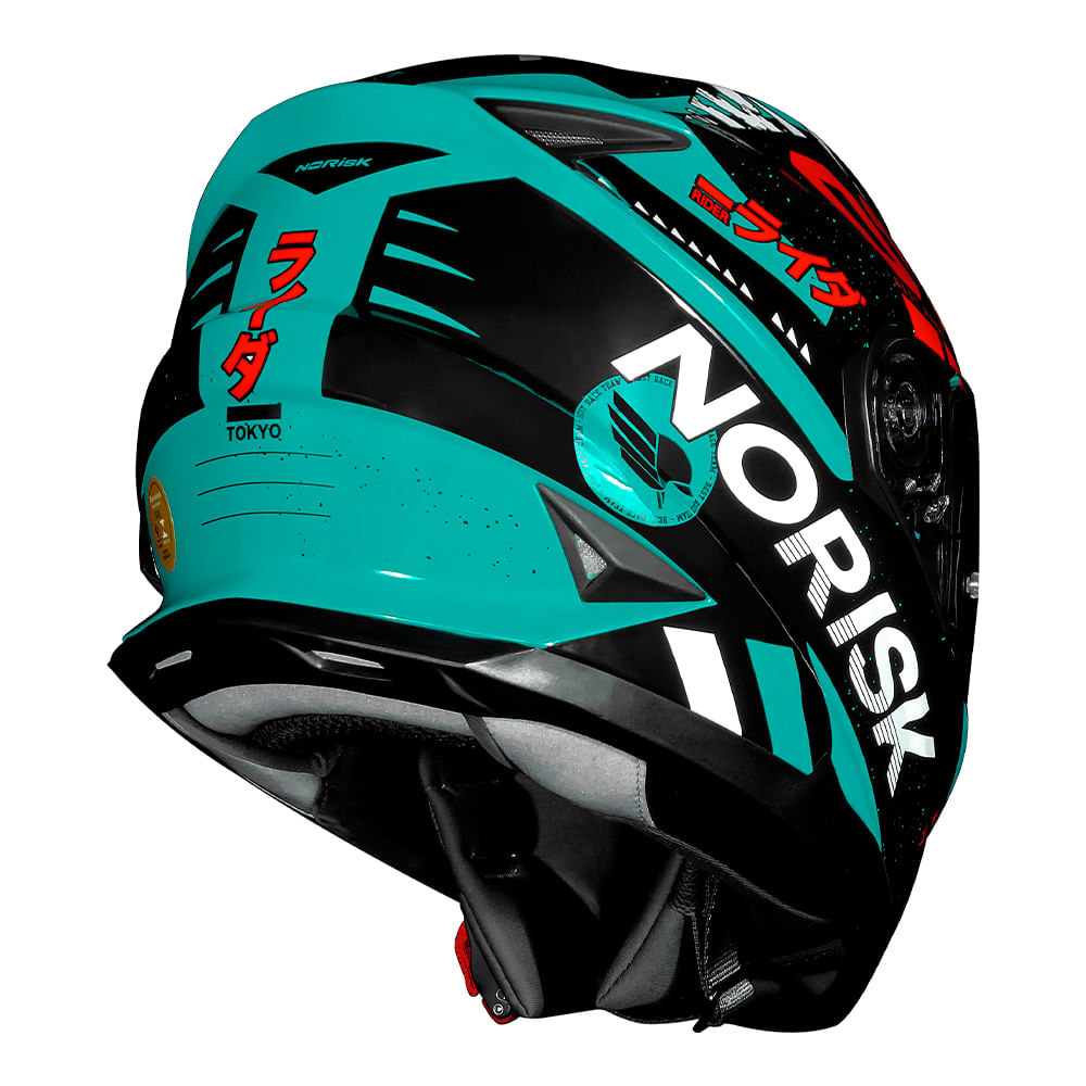 CAPACETE NORISK SOUL TOKYO PRETO - Imagem 9