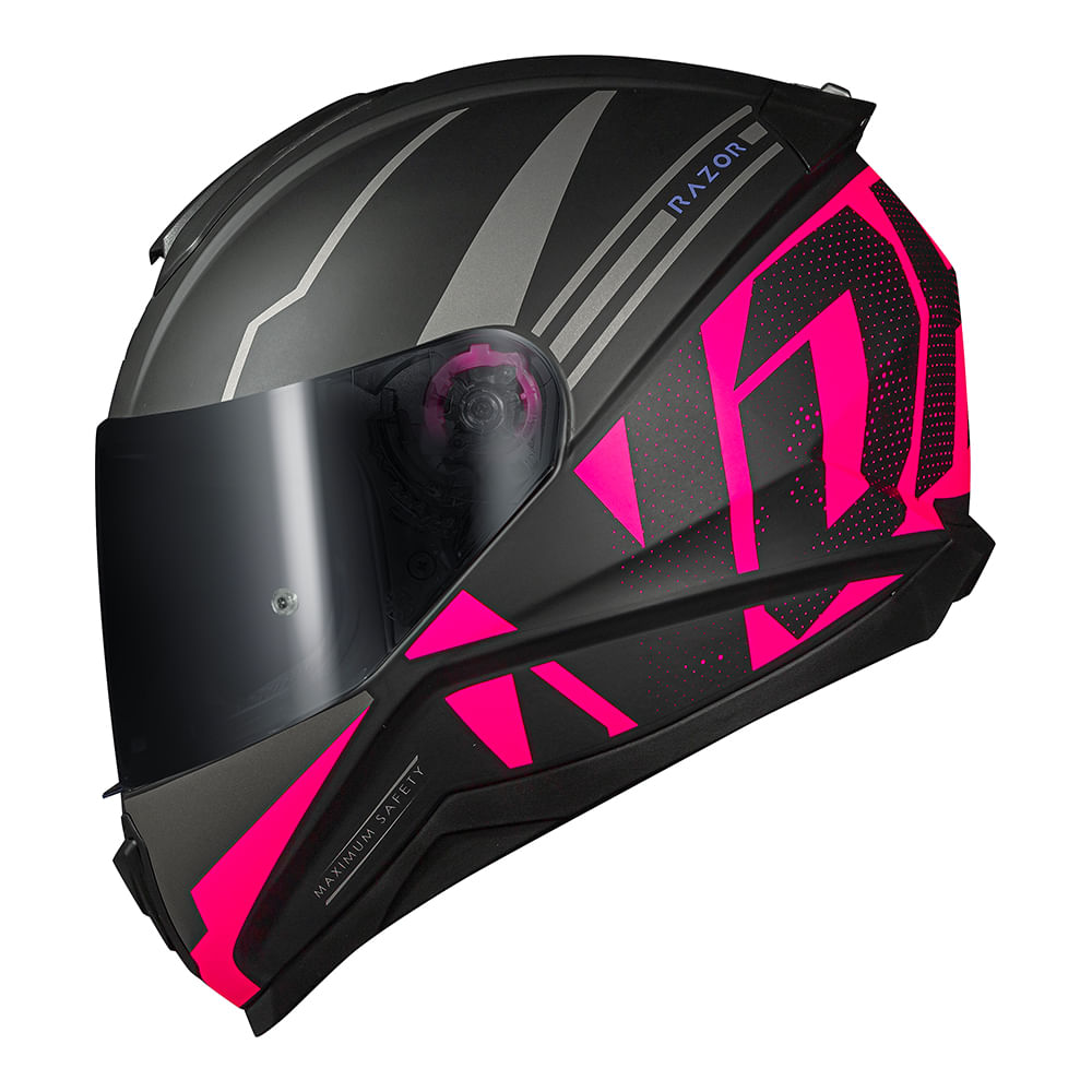 CAPACETE NORISK RAZOR FULL PRETO/ROSA FOSCO - Imagem 9
