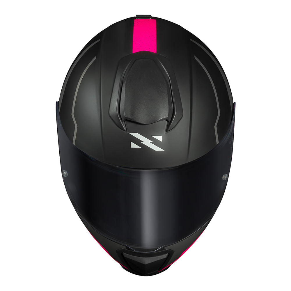 CAPACETE NORISK RAZOR FULL PRETO/ROSA FOSCO - Imagem 2