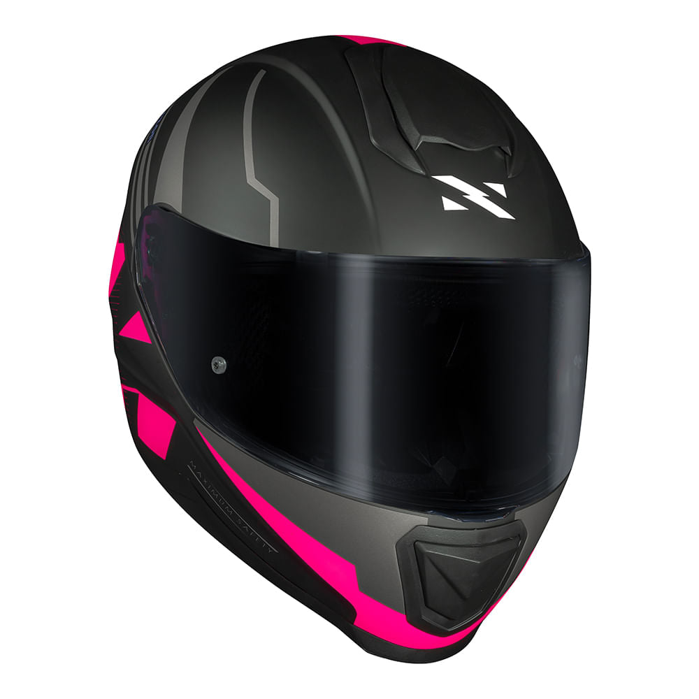 CAPACETE NORISK RAZOR FULL PRETO/ROSA FOSCO - Imagem 4