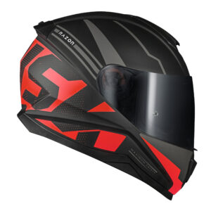 CAPACETE NORISK RAZOR FULL PRETO/VERMELHO FOSCO