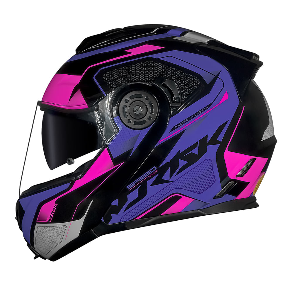 CAPACETE NORISK ROUTE FF345 SPEEDMAX ROXO - Imagem 5