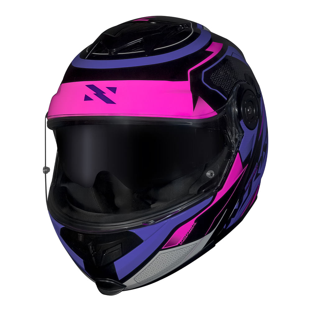 CAPACETE NORISK ROUTE FF345 SPEEDMAX ROXO - Imagem 9