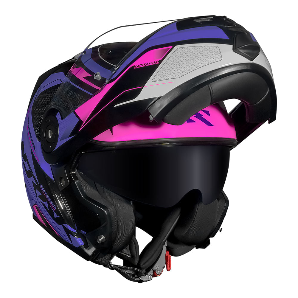 CAPACETE NORISK ROUTE FF345 SPEEDMAX ROXO - Imagem 12