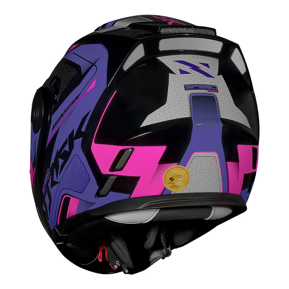 CAPACETE NORISK ROUTE FF345 SPEEDMAX ROXO - Imagem 13