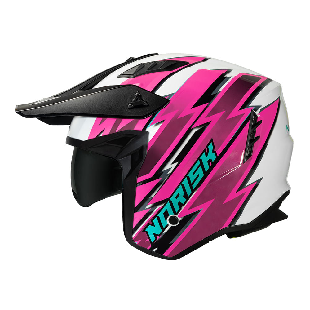 CAPACETE NORISK DARTH II STORM ROSA - Imagem 5