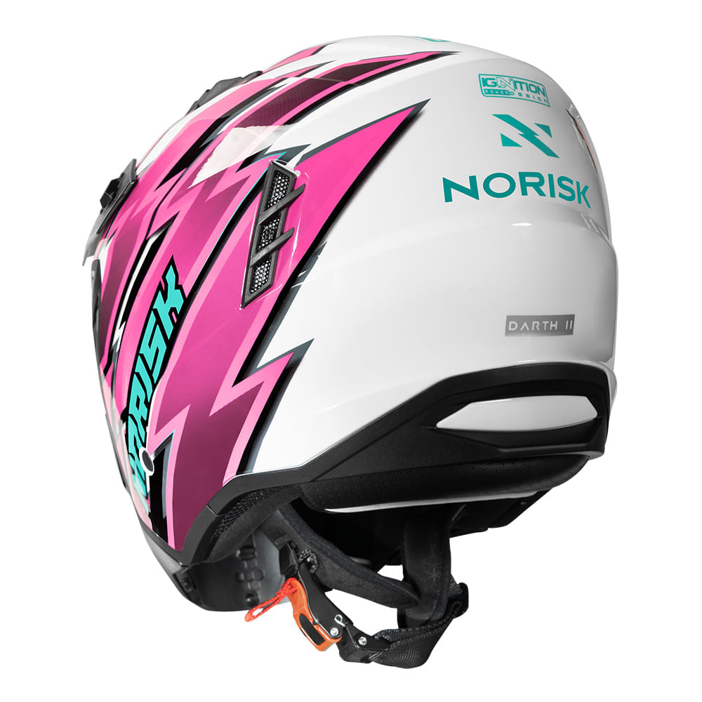 CAPACETE NORISK DARTH II STORM ROSA - Imagem 9